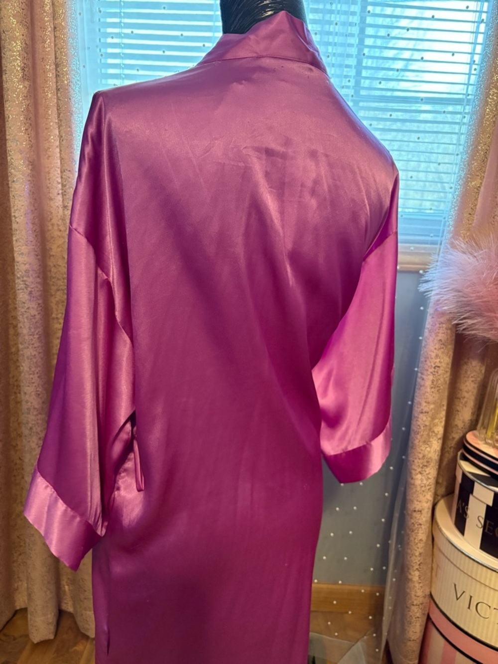 Satin Kimono Robe - Picture 4 of 4